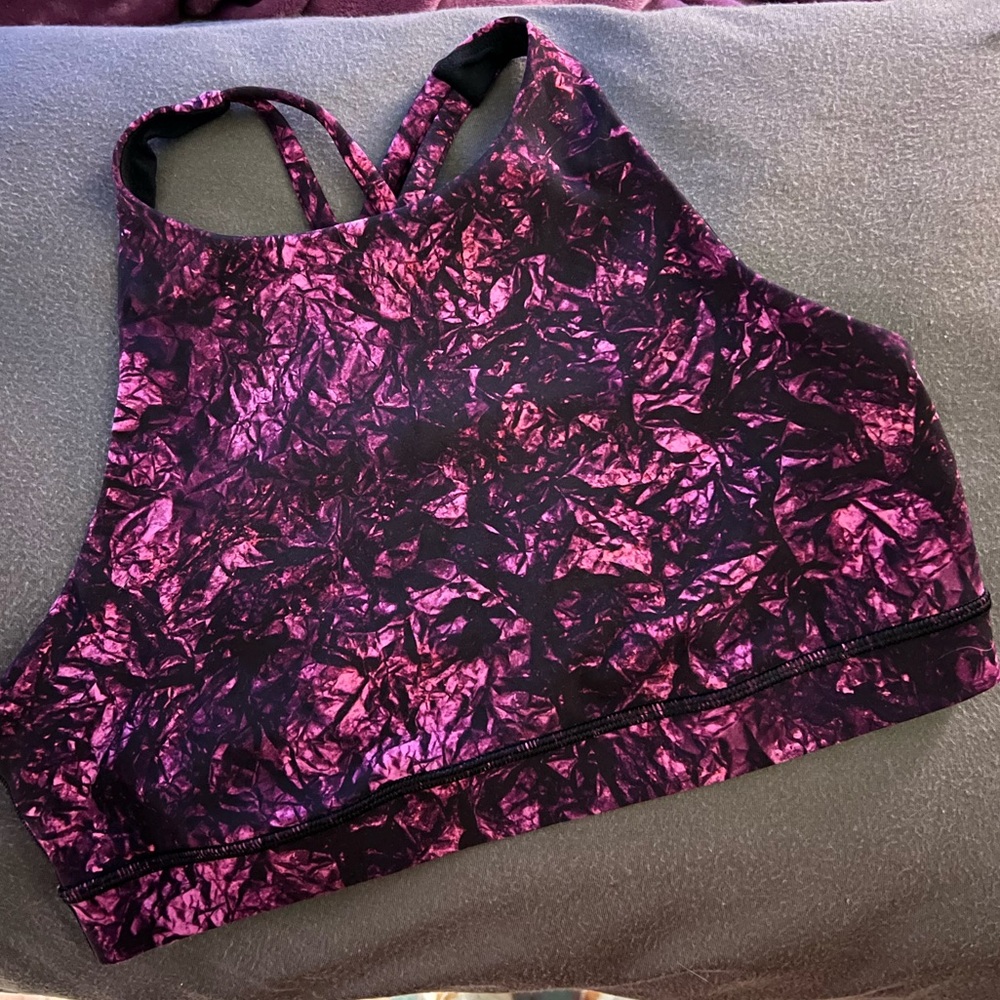 Lululemon Energy Bra High Neck - Undercurrent Grapealicious